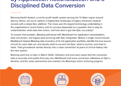 Blessing Health System Achieves Successful Epic Go-Live Supported by Application Rationalization and a Disciplined Data Conversion